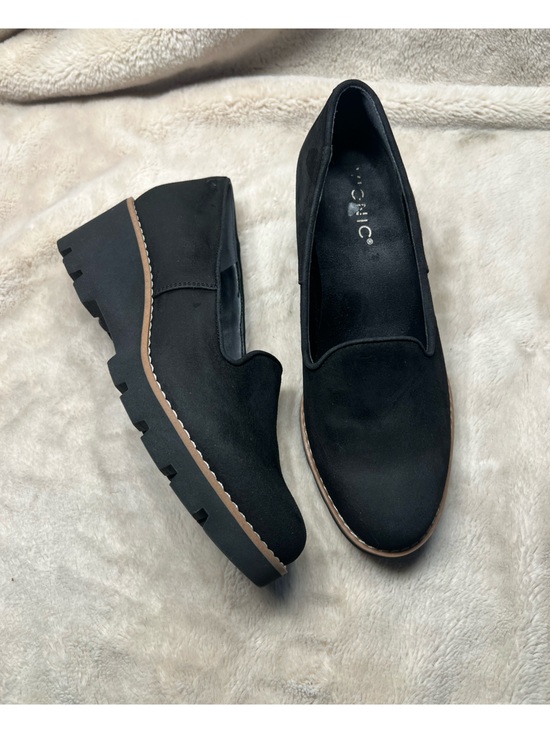 Vionic Shoes - Vionic Willa Wedge slip-on loafers in black suede size 6